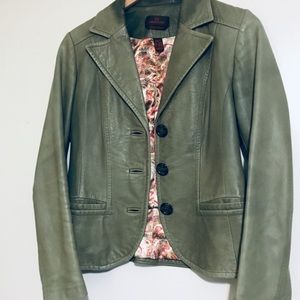 Danier *XS* Leather Jacket * Olive/Army Green